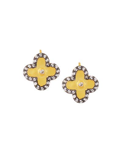 Pave Framed Clover