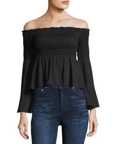 Off Shoulder Top With Ruffle