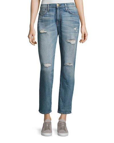 The Fling Distressed Cropped Ankle Jeans