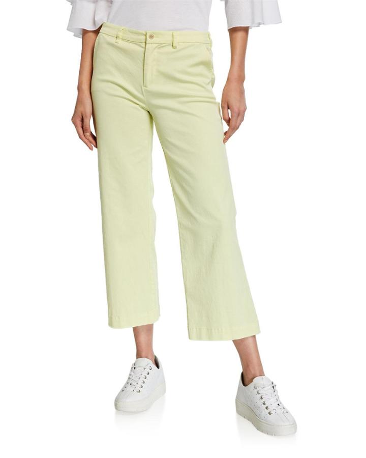 Cropped Boyfriend Wide-leg Pants
