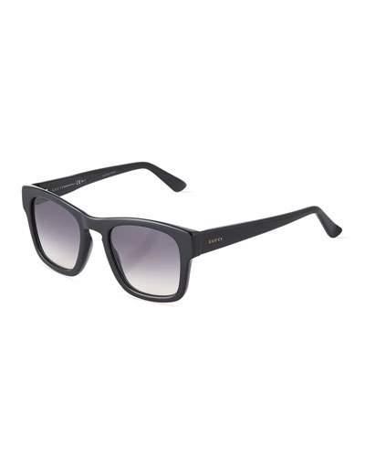 Square Acetate Sunglasses, Black