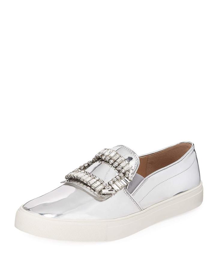 Ermine Metallic Leather Embellished