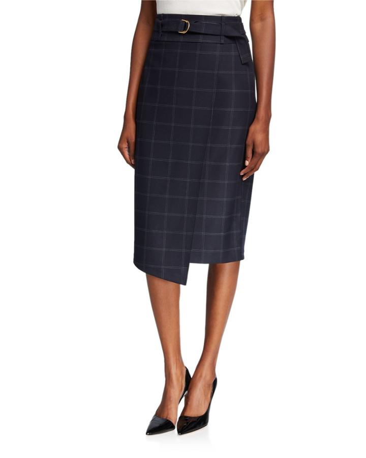 Plaid Faux Wrap D-ring