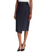 Plaid Faux Wrap D-ring