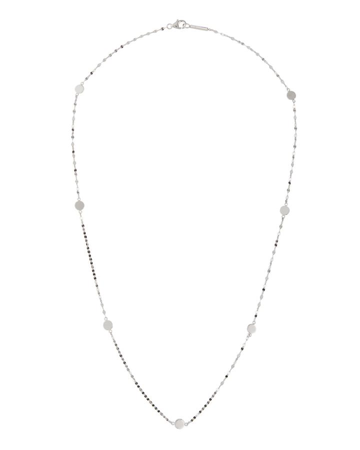 14k White Gold Ombre Disc Necklace
