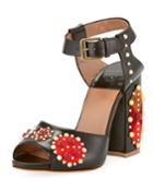 Rosemary Studded Leather Patchwork