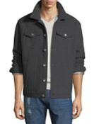 Men's Cashmere Button-front Padded Jacket