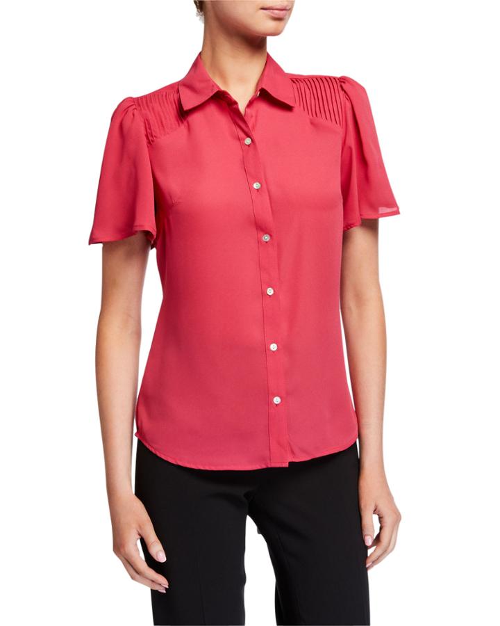 Flutter-sleeve Button-down