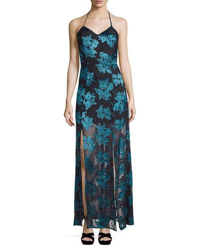 Seville Floral-print Maxi Dress, Jade