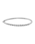 18k White Gold Diamond Hinged Bracelet