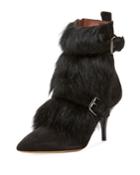 Zina Suede Bootie With Fur Trim