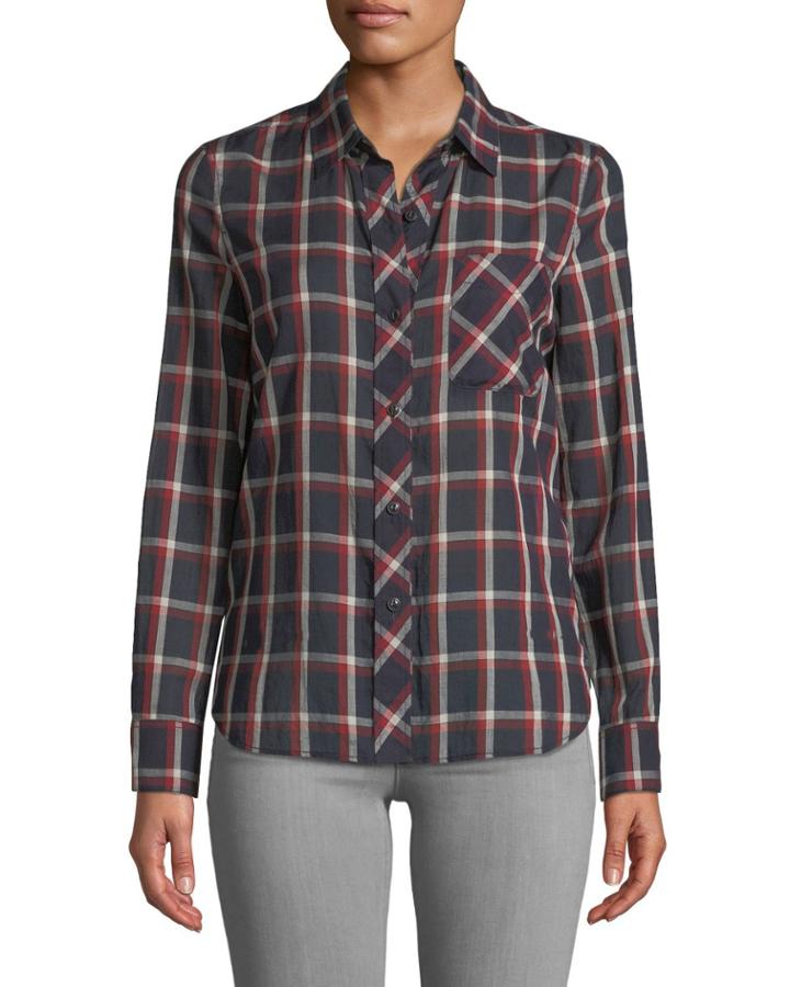 Robbie Plaid Button-front