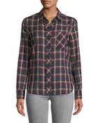 Robbie Plaid Button-front