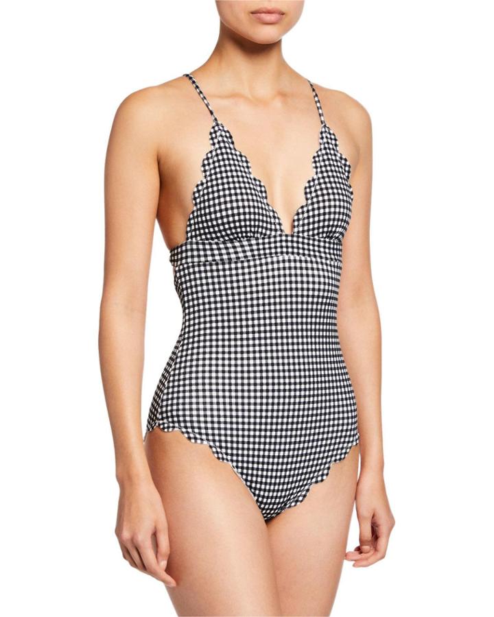 Santa Clara Scalloped One-piece Maillot
