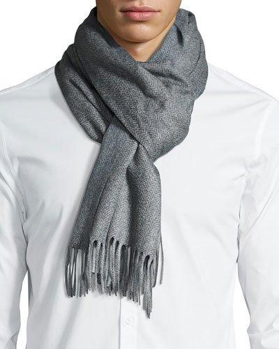 Large Cashmere Herringbone