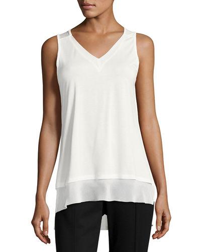 V-neck Trim Detail Tank