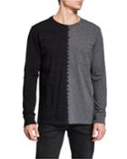 Plus Size Otisenia Mixed-print Long-sleeve Tunic