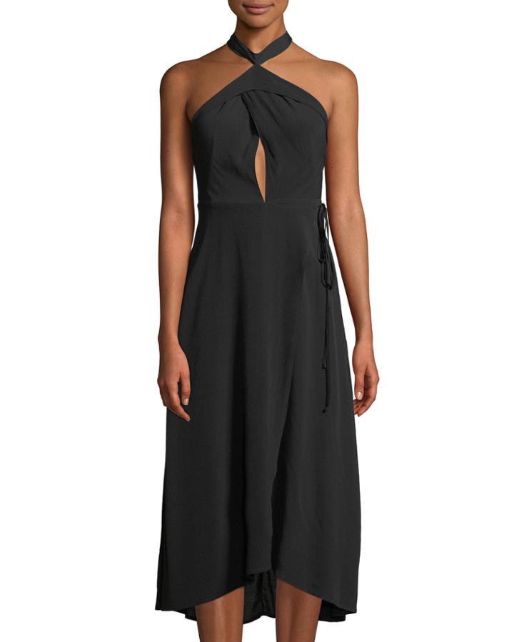 Luciana Midi Halter Dress