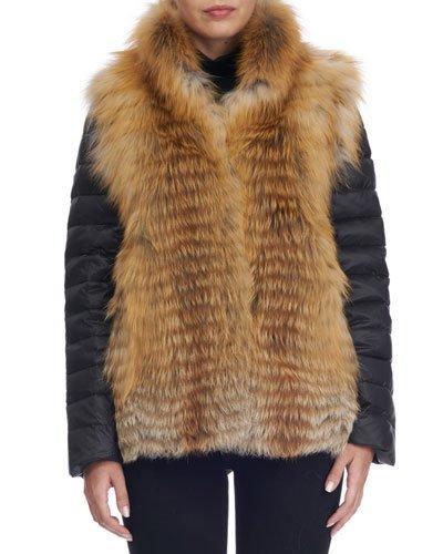 Red Fox Fur Down Jacket