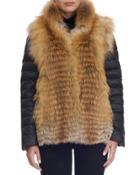 Red Fox Fur Down Jacket