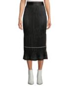 Crinkle Pleated Side-slit