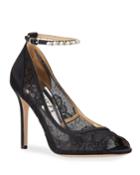 Lesley Lace Peep-toe Pumps
