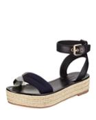 Leather And Check Platform