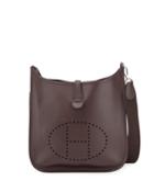 Evelyne Leather Crossbody Bag, Brown