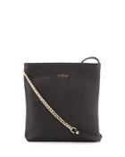 Julia Leather Chain Crossbody Bag, Black
