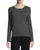 Asymmetric-zip Knit