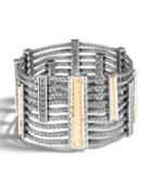 Classic Chain Hammered Heritage Multi-row Bracelet,