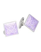 Square Cuff Links W/square & Circle Design