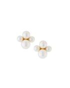 18k Four-pearl Bubble Earrings