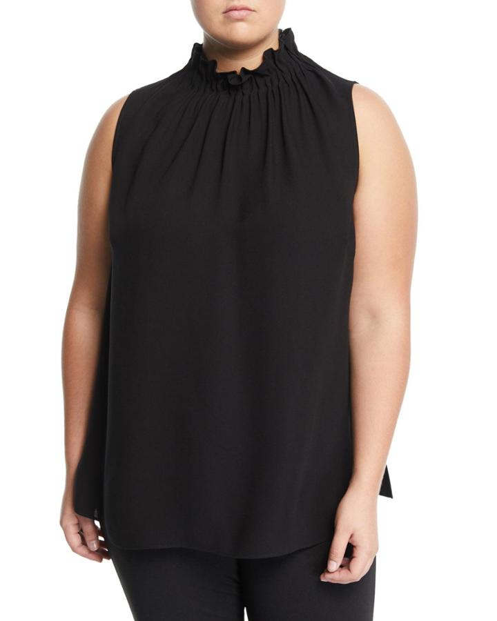 Percy Sleeveless Silk Blouse,