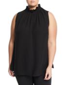 Percy Sleeveless Silk Blouse,