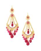 Lc Exclusive Draped Chain Earrings, Pink