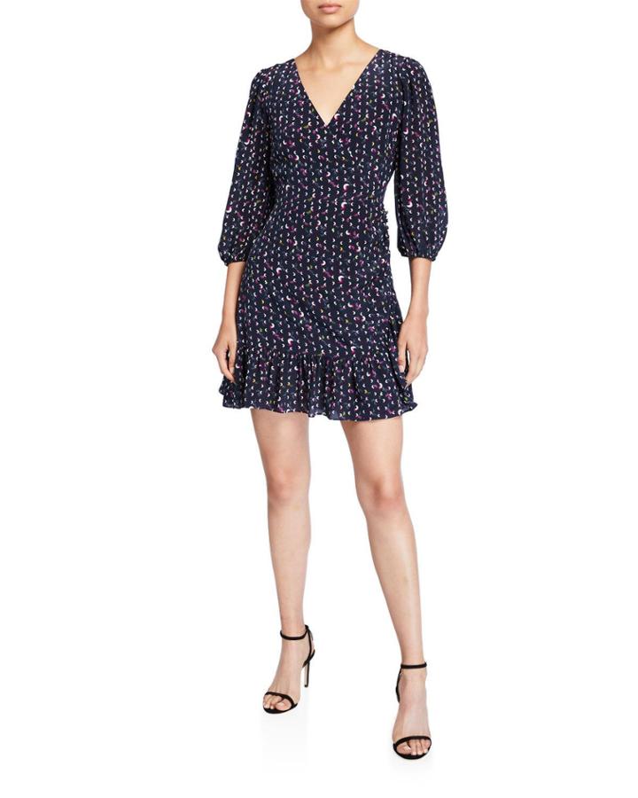 Bernadina Printed 3/4-sleeve Dress