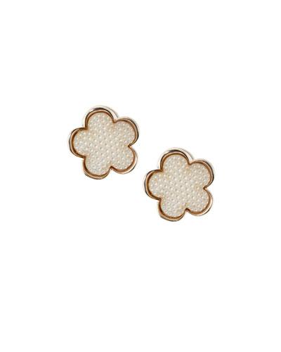 18mm Beaded Mother-of-pearl Flower
