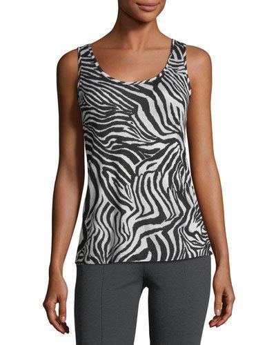 Zebra-print Knit Tank
