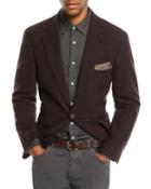Men's Prince Of Wales Check Sport Jacket, Plum