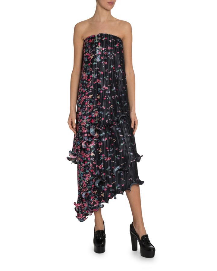 Strapless Bustier Column Dress