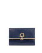 Gancio Clasp Saffiano French Wallet