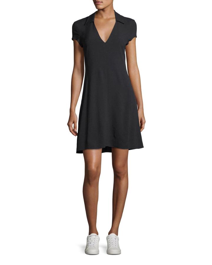 V-neck Rosina Crepe Easy Day Dress