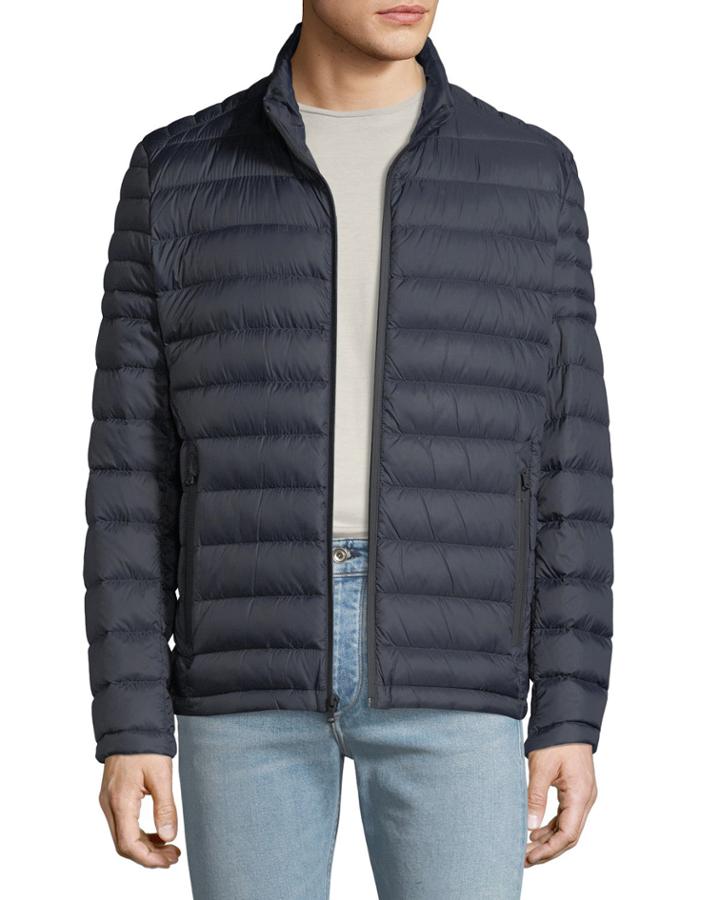 Men's Quilted Down Fill Zip Jacket