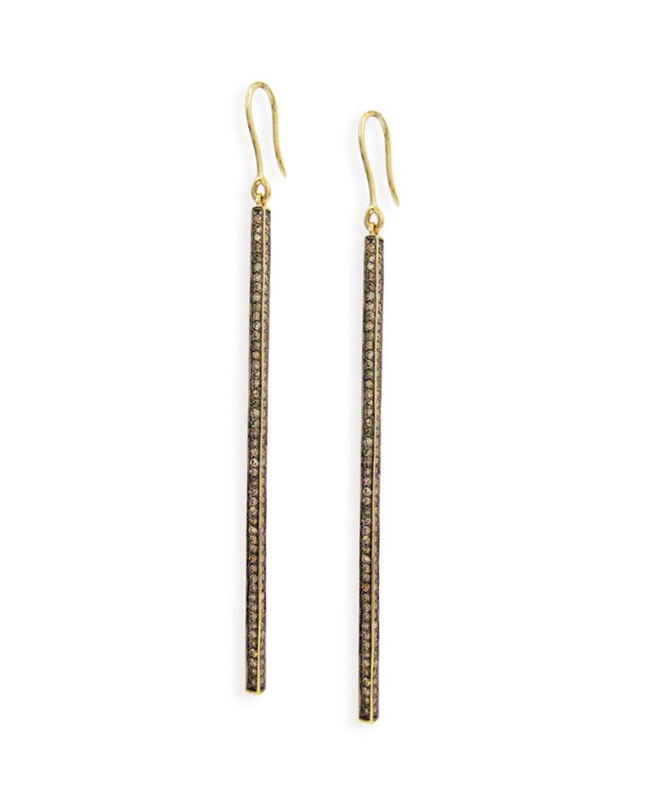 14k Long Brown Diamond