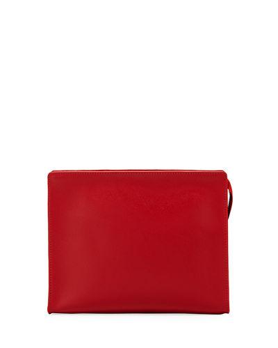 Saffiano Leather Cosmetic Clutch Bag