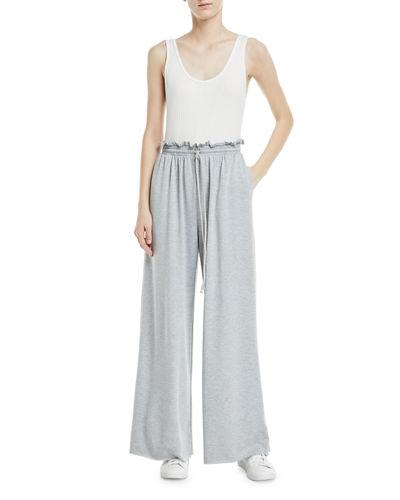 Ribbed-top Wide-leg Jumpsuit