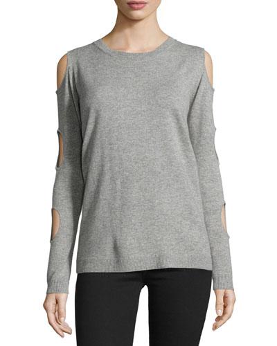 Cashmere Cutout-sleeves Pullover