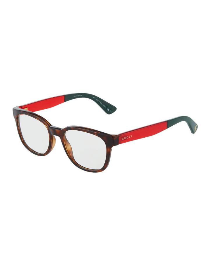 Square Colorblock Acetate Optical Glasses