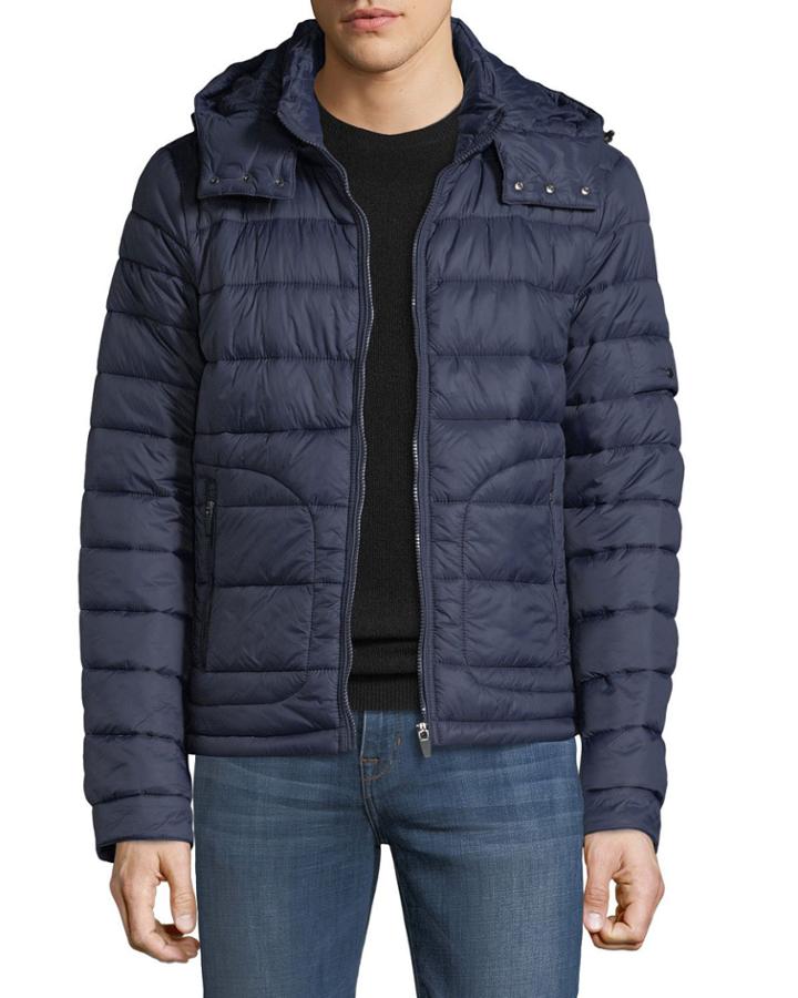 Men's Hooded Quilted Puffer Jacket